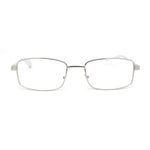 Classic Metal Rim and Arm Narrow Rectangle Reading Glasses