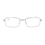 Classic Metal Rim and Arm Narrow Rectangle Reading Glasses