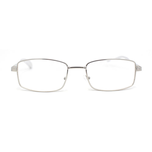 Classic Metal Rim and Arm Narrow Rectangle Reading Glasses