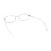 Classic Metal Rim and Arm Narrow Rectangle Reading Glasses