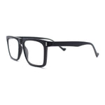 Stylish Classy Squared Rectangle Horn Rim Plastic Fashion Reading Glasses