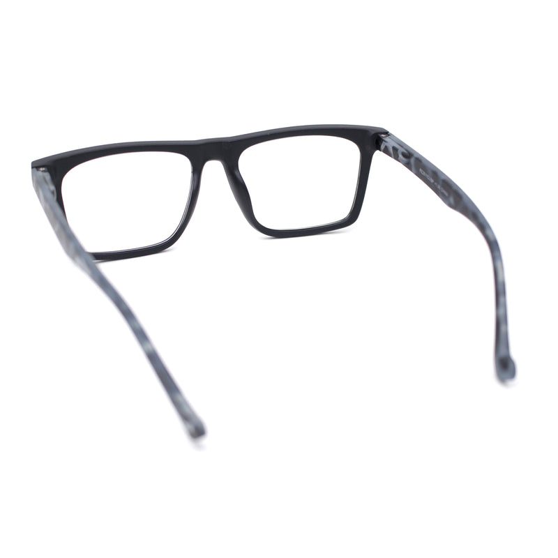 Stylish Classy Squared Rectangle Horn Rim Plastic Fashion Reading Glasses