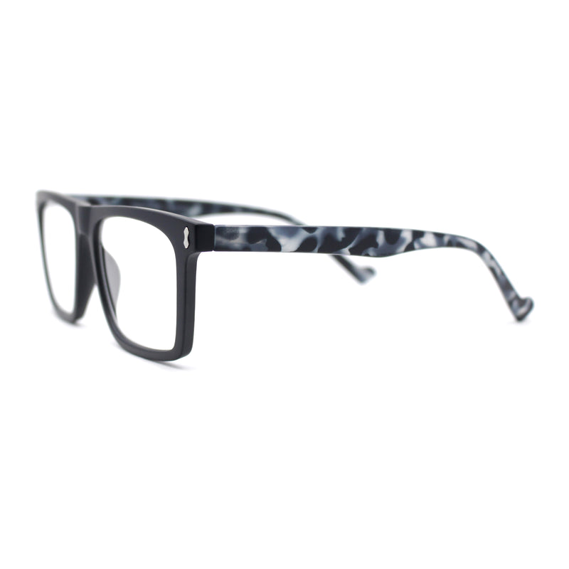 Stylish Classy Squared Rectangle Horn Rim Plastic Fashion Reading Glasses