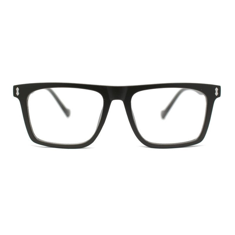 Stylish Classy Squared Rectangle Horn Rim Plastic Fashion Reading Glasses