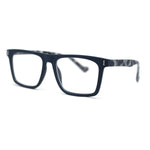 Stylish Classy Squared Rectangle Horn Rim Plastic Fashion Reading Glasses