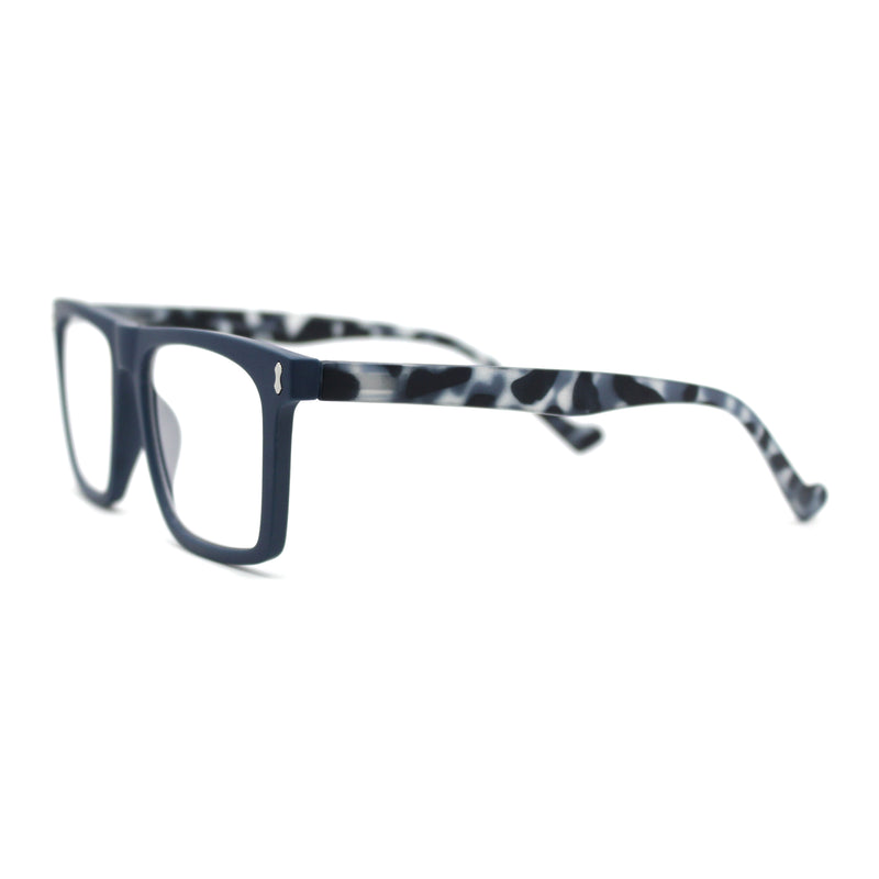 Stylish Classy Squared Rectangle Horn Rim Plastic Fashion Reading Glasses