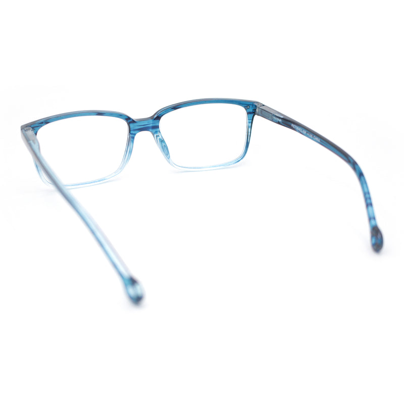 Stylish Classic Thin Plastic Rectangular Horn Rim Reading Glasses