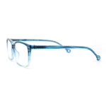 Stylish Classic Thin Plastic Rectangular Horn Rim Reading Glasses