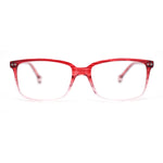 Stylish Classic Thin Plastic Rectangular Horn Rim Reading Glasses