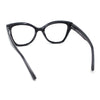 Womens Classy Oversized Thick Plastic Cat Eye Reading Glasses