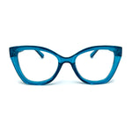 Womens Classy Oversized Thick Plastic Cat Eye Reading Glasses