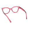 Womens Classy Oversized Thick Plastic Cat Eye Reading Glasses