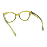 Womens Classy Oversized Thick Plastic Cat Eye Reading Glasses