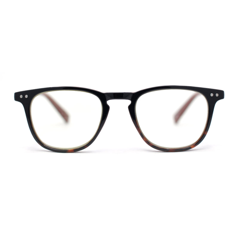 Classy Hipster Plastic Keyhole Horn Rim Photochromic Lens Reading Glasses