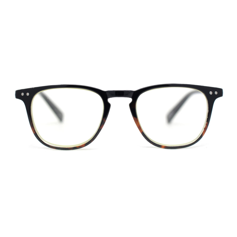 Classy Hipster Plastic Keyhole Horn Rim Photochromic Lens Reading Glasses