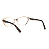 Womens Metal Rim Cat Eye Diecut Deco Powered Reading Glasses