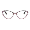 Womens Metal Rim Cat Eye Diecut Deco Powered Reading Glasses