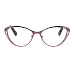 Womens Metal Rim Cat Eye Diecut Deco Powered Reading Glasses