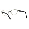 Womens Metal Rim Cat Eye Diecut Deco Powered Reading Glasses