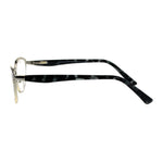 Womens Metal Rim Cat Eye Diecut Deco Powered Reading Glasses