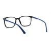 Unisex Thin Plastic Horn Rim Rectangle Bi-focal Reading Glasses