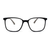 Unisex Thin Plastic Horn Rim Rectangle Bi-focal Reading Glasses