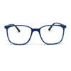 Unisex Thin Plastic Horn Rim Rectangle Bi-focal Reading Glasses