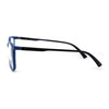 Unisex Thin Plastic Horn Rim Rectangle Bi-focal Reading Glasses
