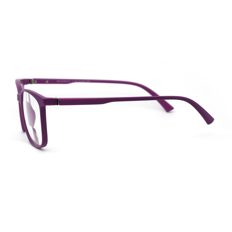 Unisex Thin Plastic Horn Rim Rectangle Bi-focal Reading Glasses