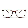 Unisex Thin Plastic Horn Rim Rectangle Bi-focal Reading Glasses