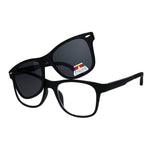 Polarized Magnetic Clip On Shade Sunglasses Bifocal Reading Glasses
