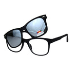 Polarized Magnetic Clip On Shade Sunglasses Bifocal Reading Glasses