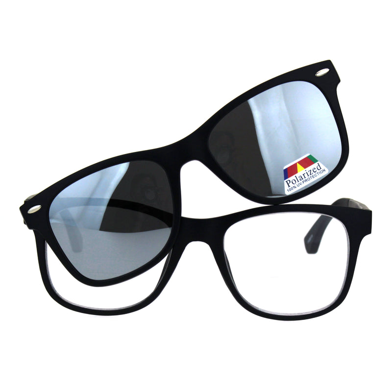 Polarized Magnetic Clip On Shade Sunglasses Bifocal Reading Glasses