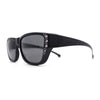 Womens Polarized Rhinestone 60mm Fit Over Rectangular OTG Fashion Sunglasses