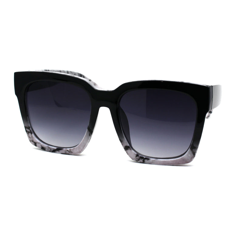 Womens Boyfriend Style XXL Oversize Horned Rim Thick Plastic Sunglasses