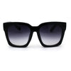 Womens Boyfriend Style XXL Oversize Horned Rim Thick Plastic Sunglasses