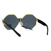 SA106 Octagonal Shield Robotic Large Futuristic Fashion Sunglasses