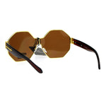 SA106 Octagonal Shield Robotic Large Futuristic Fashion Sunglasses