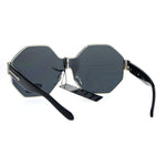 SA106 Octagonal Shield Robotic Large Futuristic Fashion Sunglasses