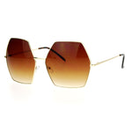 SA106 Retro Oversized Octagon Groove Hippie Sunglasses