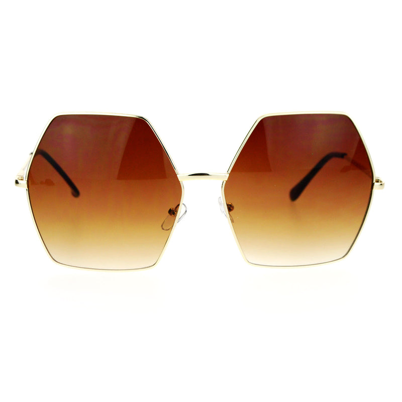 SA106 Retro Oversized Octagon Groove Hippie Sunglasses