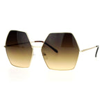 SA106 Retro Oversized Octagon Groove Hippie Sunglasses