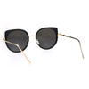 SA106 Flat Color Mirrored Round Cat Eye Womens Retro Sunglasses