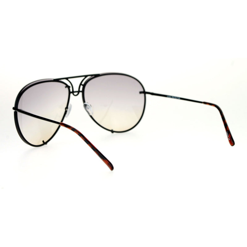 SA106 Retro Vintage Rimless Oceanic Lens Pilot Sunglasses