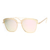 SA106 Womens Color Mirrored Lens Half Rim Butterfly Diva Sunglasses