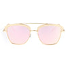 SA106 Womens Color Mirrored Lens Half Rim Butterfly Diva Sunglasses