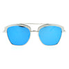 SA106 Womens Color Mirrored Lens Half Rim Butterfly Diva Sunglasses