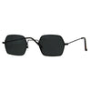 Pimp Daddy Hippie Narrow Rectangular Metal Rim Sunglasses