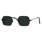 Pimp Daddy Hippie Narrow Rectangular Metal Rim Sunglasses