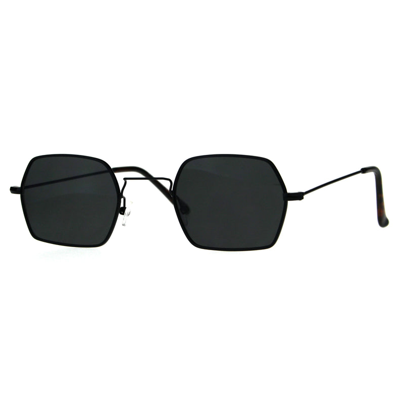 Pimp Daddy Hippie Narrow Rectangular Metal Rim Sunglasses